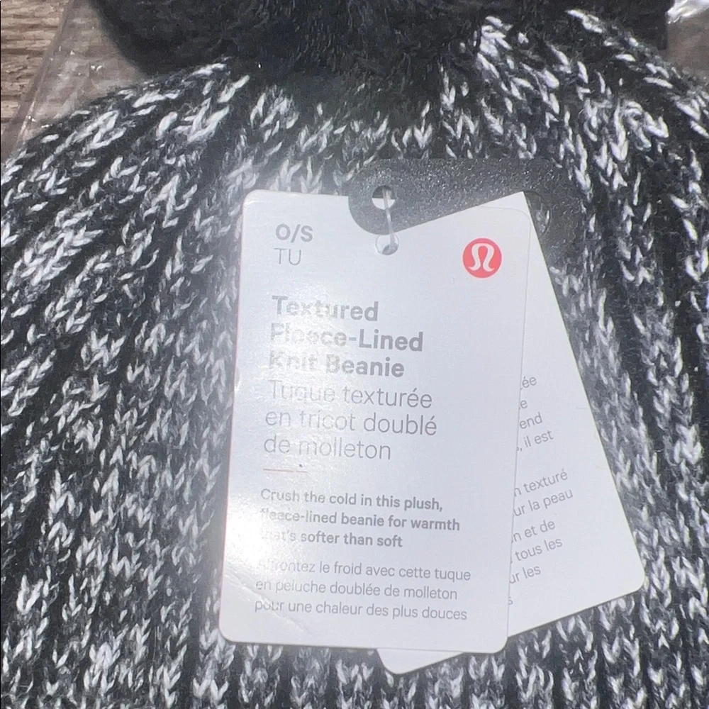 Lululemon Black and White Knit Beanie